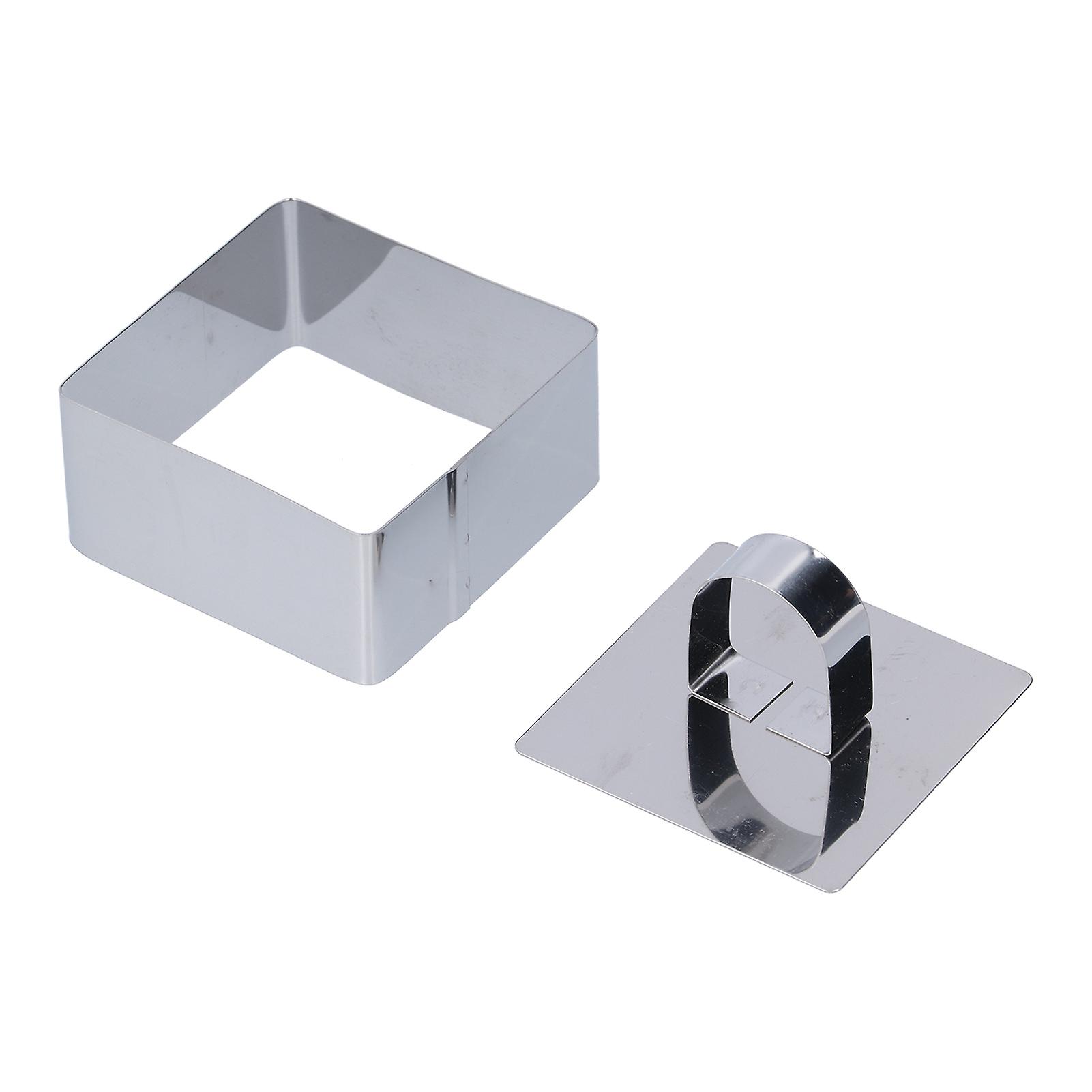 Cake Mousse Ring Mold Stainless Steel Dessert Rings Cake Cutter for Salads Pastries Baking ToolSquare: 4x8cm