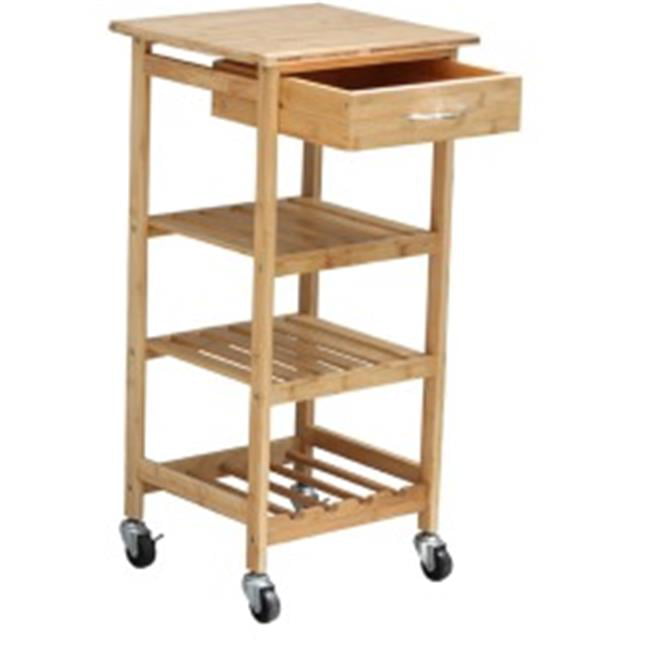 Oceanstar BKC1378 Oceanstar Bamboo Kitchen Trolley