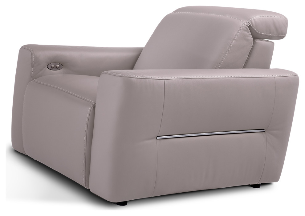 Nativa Interiors Cliff Geniune Leather Power Recliner   Contemporary   Recliner Chairs   by Nativa Interiors  Houzz