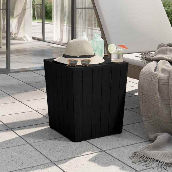 vidaXL Patio Table with Removable Lid Polypropylene