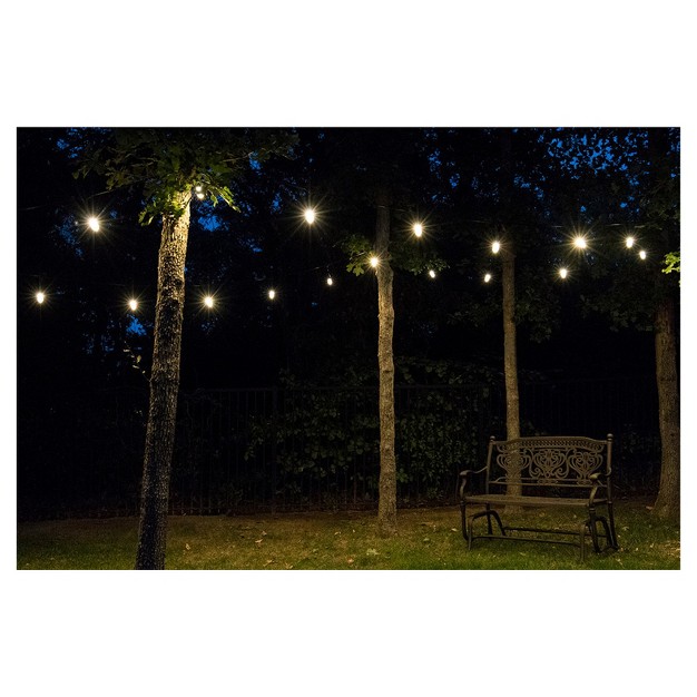 9ct Classic Caf Outdoor String Lights Integrated Led Bulb Black Wire Enbrighten