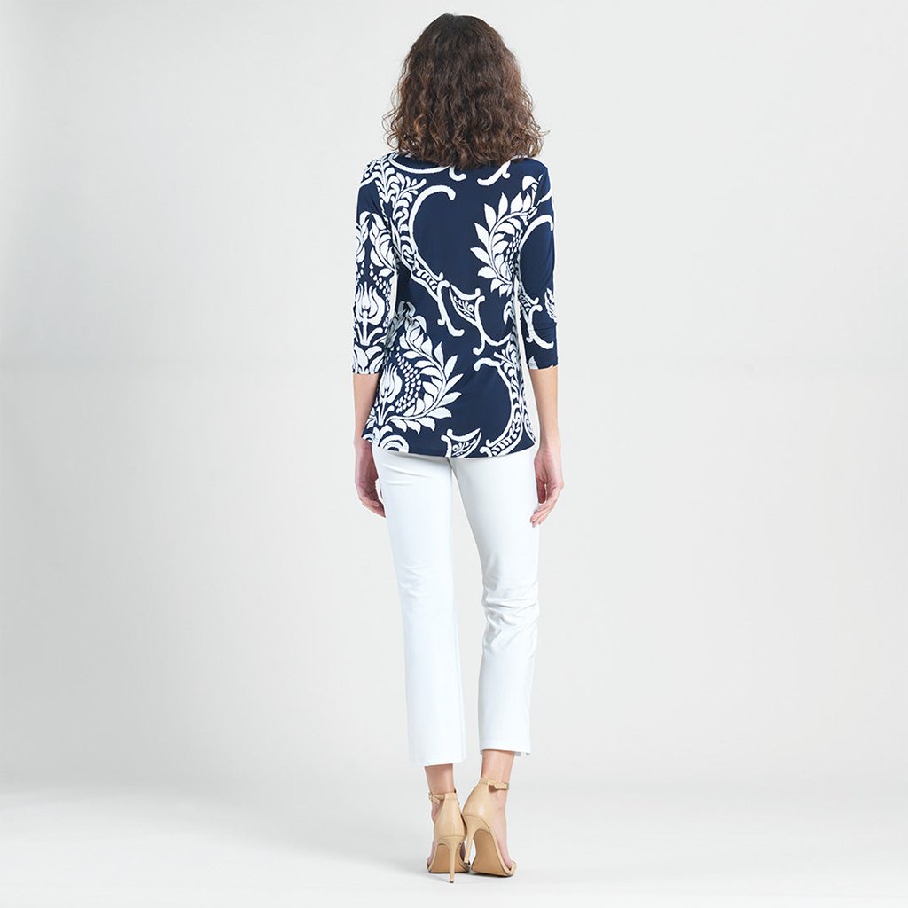 Clara Sunwoo  Side Twist Tunic - Paisley Leaf