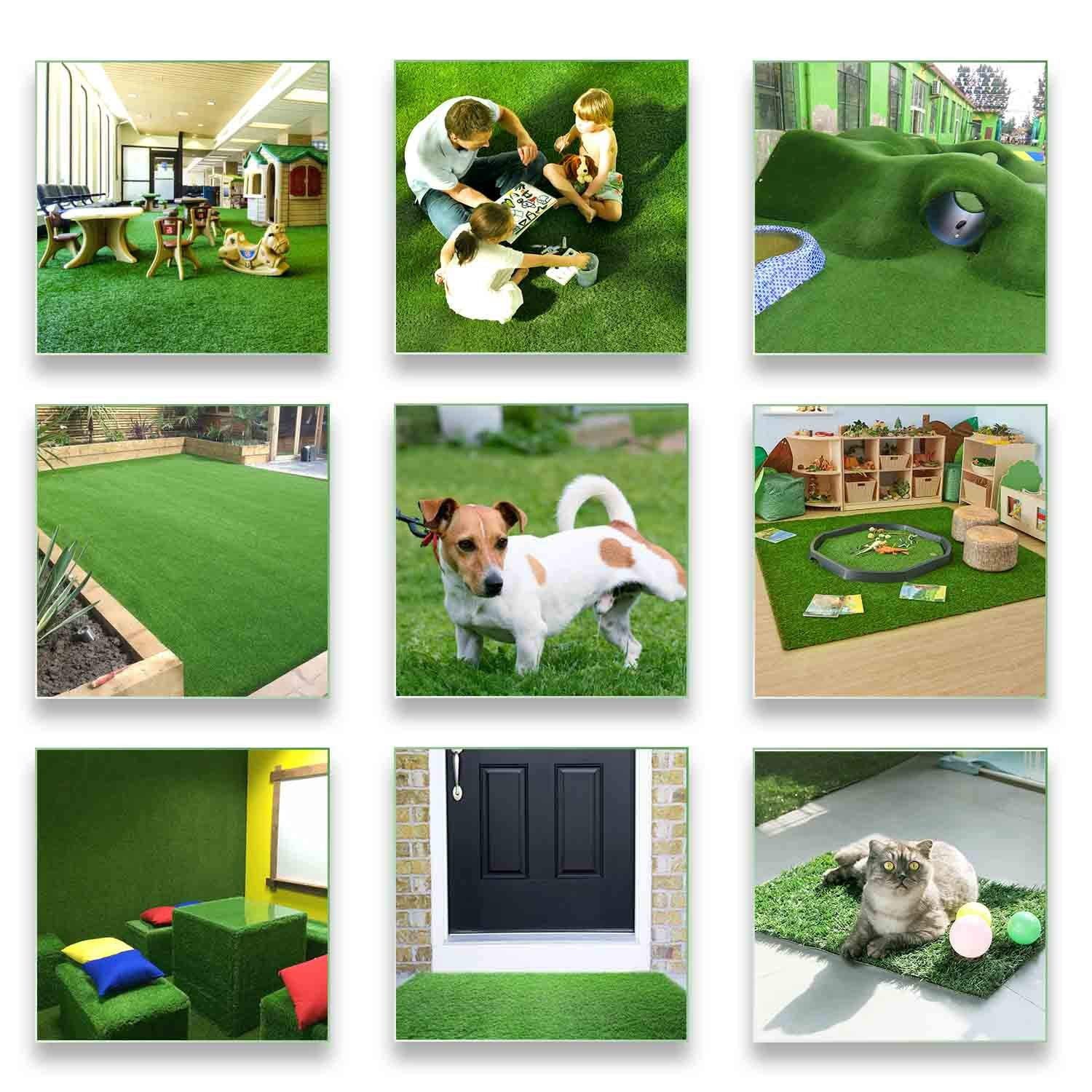 LITA 7'x13' Multi Purpose Artificial Grass Synthetic Turf Indoor/Outdoor Doormat/Area Rug Carpet (91 Square FT)