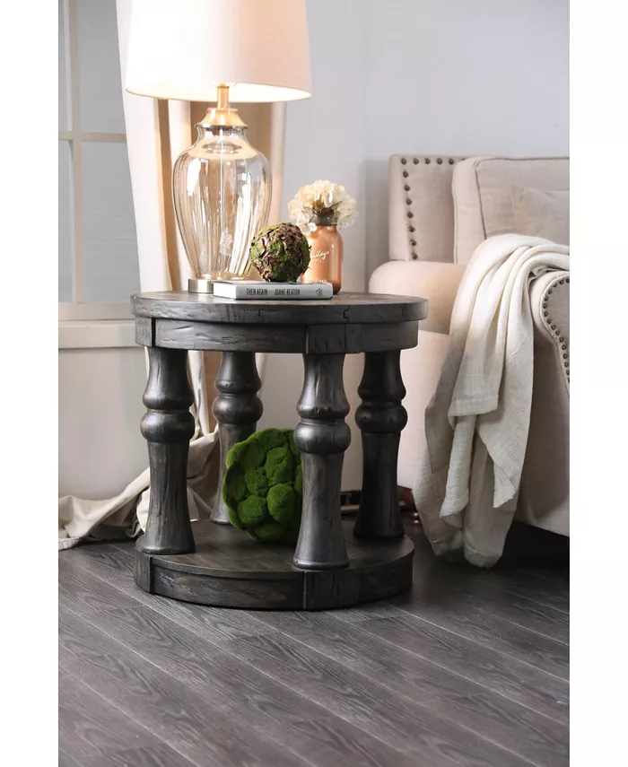 Furniture of America Sault Creek Round End Table