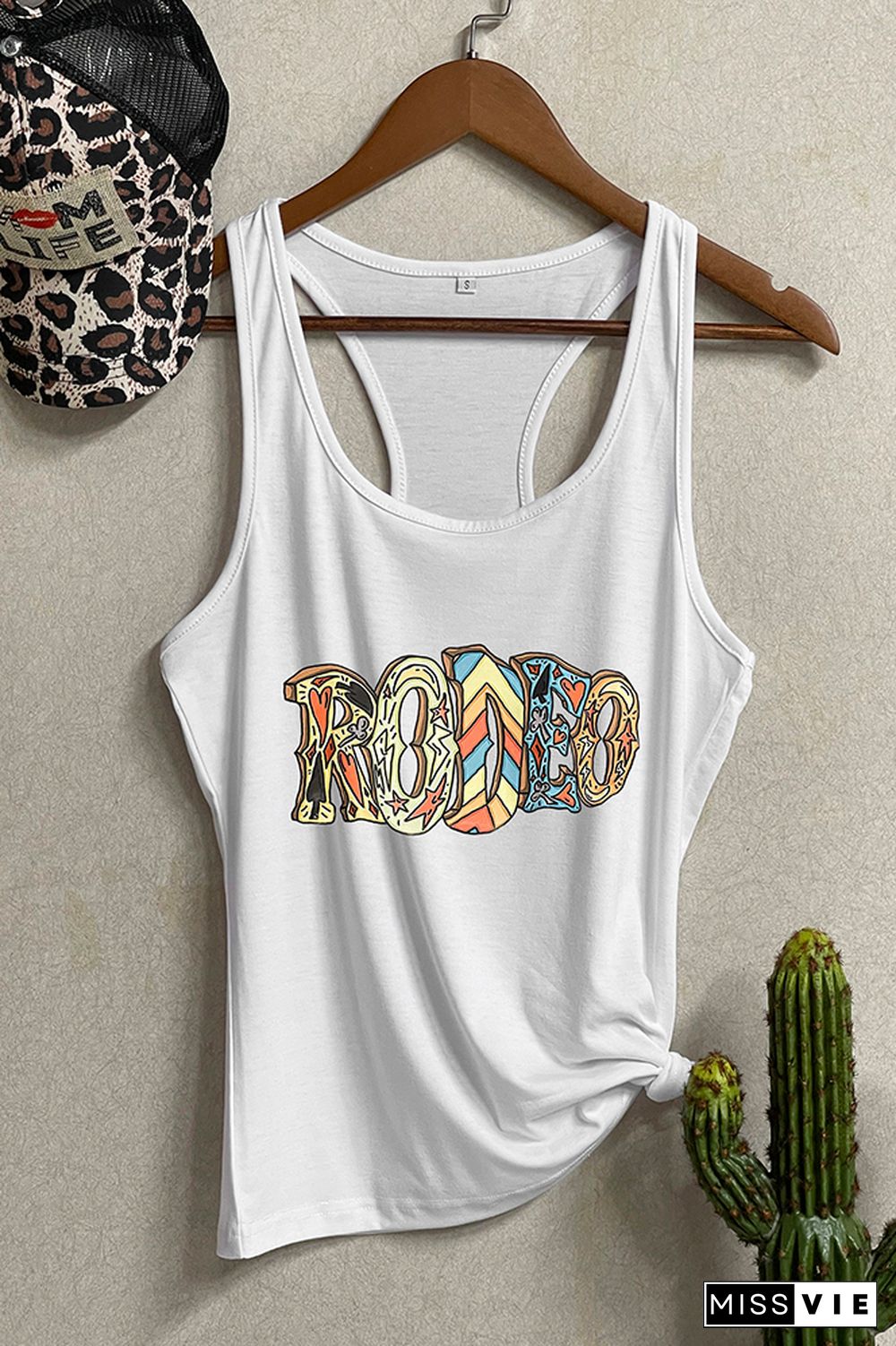 RODEO Printed Sleeveless Tank Top Wholesale