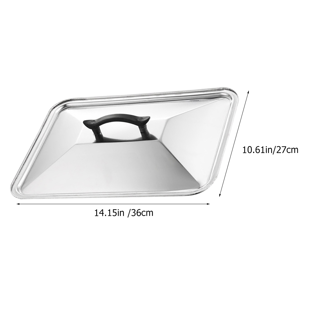 Frcolor Cover Lid Pan Stainless Steeltray Dish Lids Pot Chafing Grilling Chafer Metal Universal Dome Warming Trays Cookware