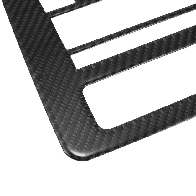 Unique Bargains Center Control Cd Decoration Panel Sticker Decals For Mustang 2009 2013 Black Carbon Fiber