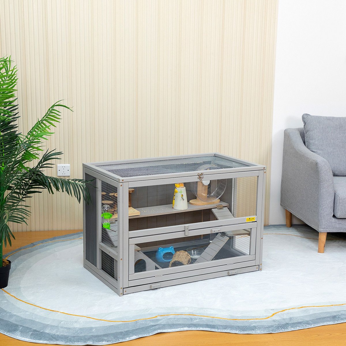 Coziwow 2-Story Small-Pet Habitat with Removable Tray Hamster Cage