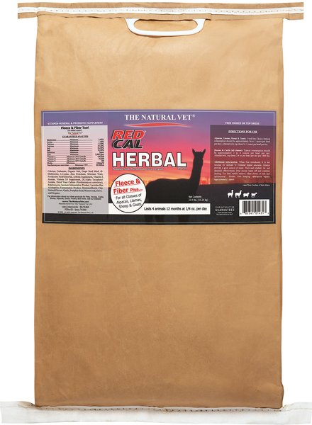 The Natural Vet Red Cal Multi-Species Herbal Fleece and Fiber Supplement