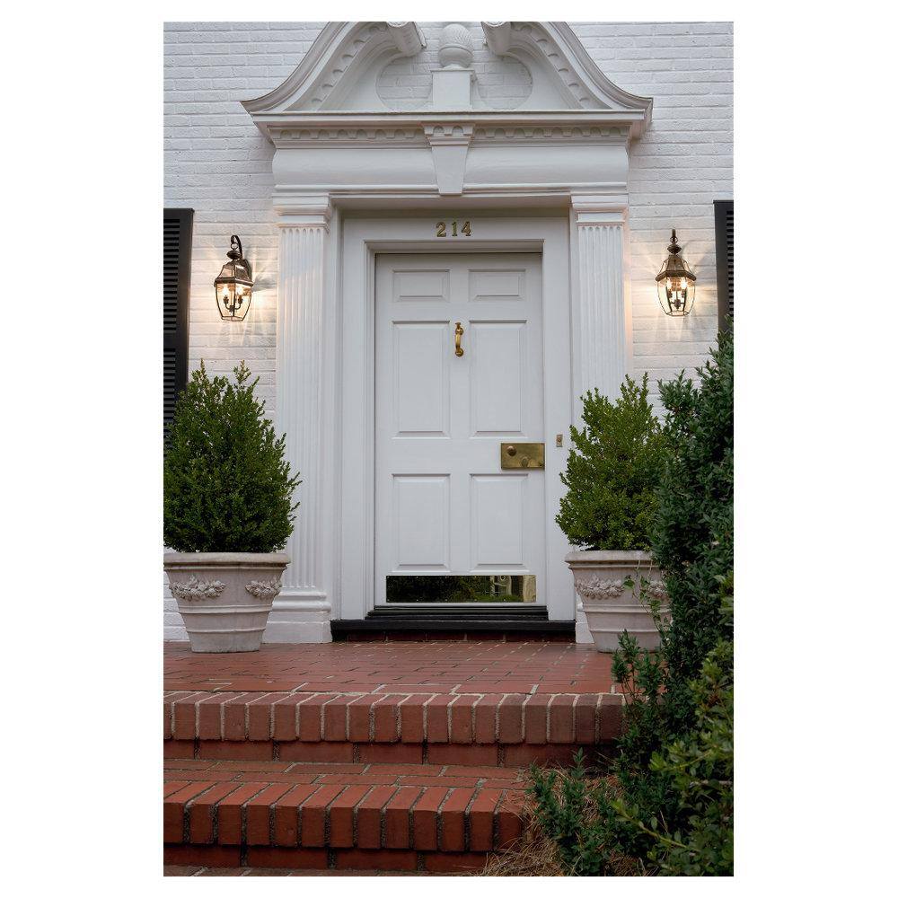 Generation Lighting Lancaster 3-Light Traditional Antique Bronze Outdoor Wall Lantern Sconce 8040-71