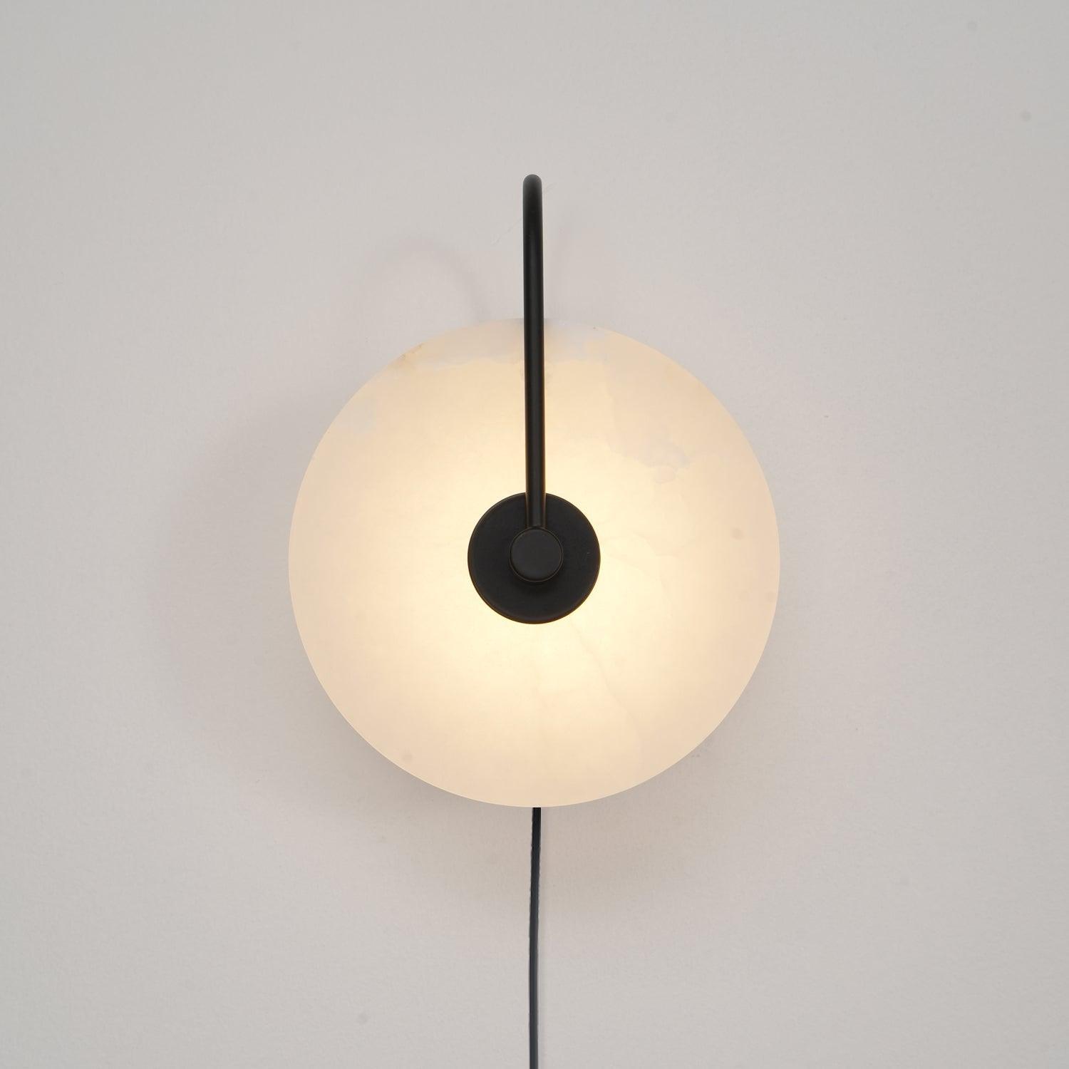 Alabaster LED Plug-In Wall Lamp