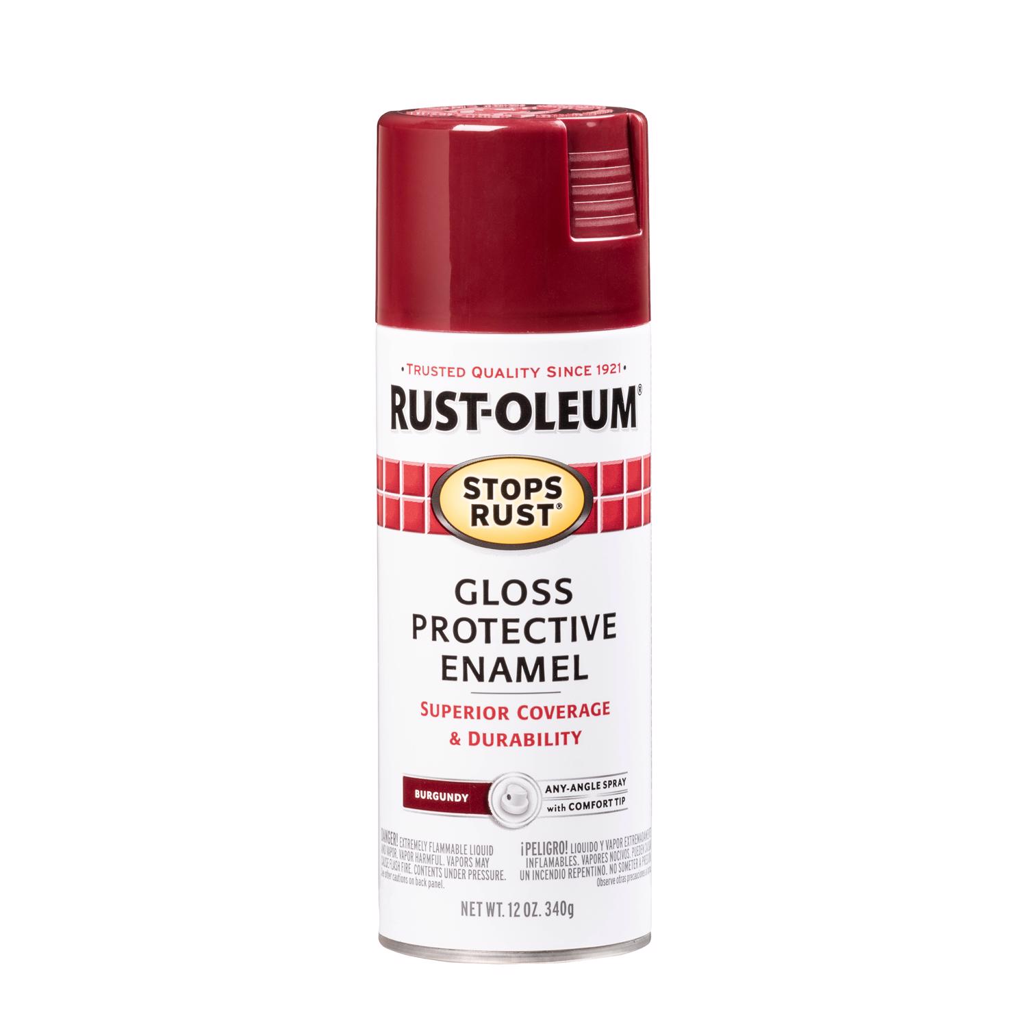 Rust-Oleum Stops Rust Gloss Burgundy Spray Paint 12 oz