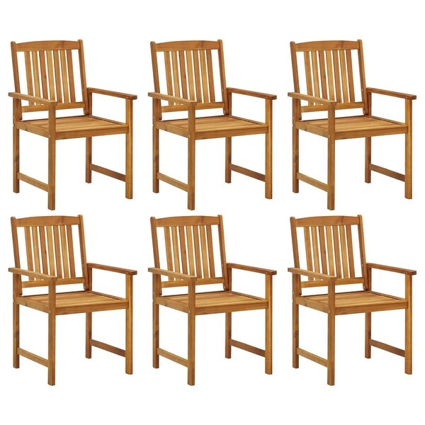 vidaXL Patio Chairs Outdoor Dining Chair for Deck Garden Solid Wood Acacia