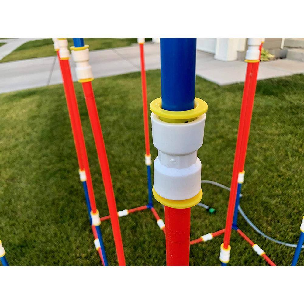 Funphix Medium Sprinklers Set with Poles and Hose - Outdoor Construction Fun for Kids with Water Sprinkler System FP-MS-113