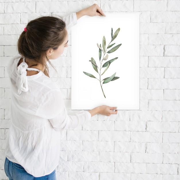 Americanflat Botanical Minimalist Olive Branch By Cami Monet Poster