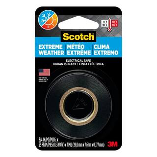 3M 34 in. x 25 ft. Extreme Weather Electrical Tape - Black 16736NA