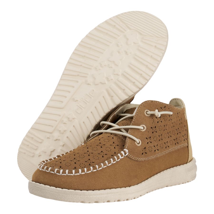 Wendy Mid Suede Boho - Cognac