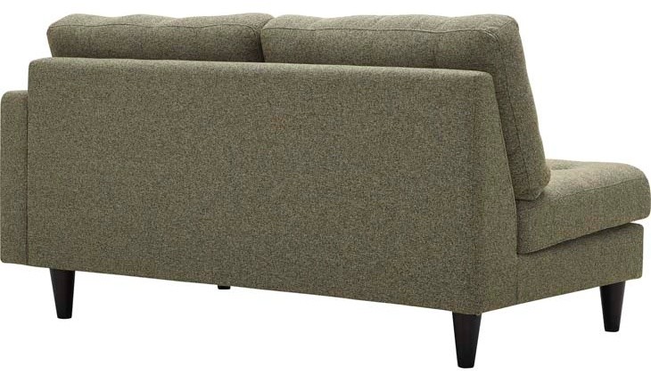 Empress Right Facing Upholstered Fabric Loveseat   Midcentury   Loveseats   by Modway  Houzz