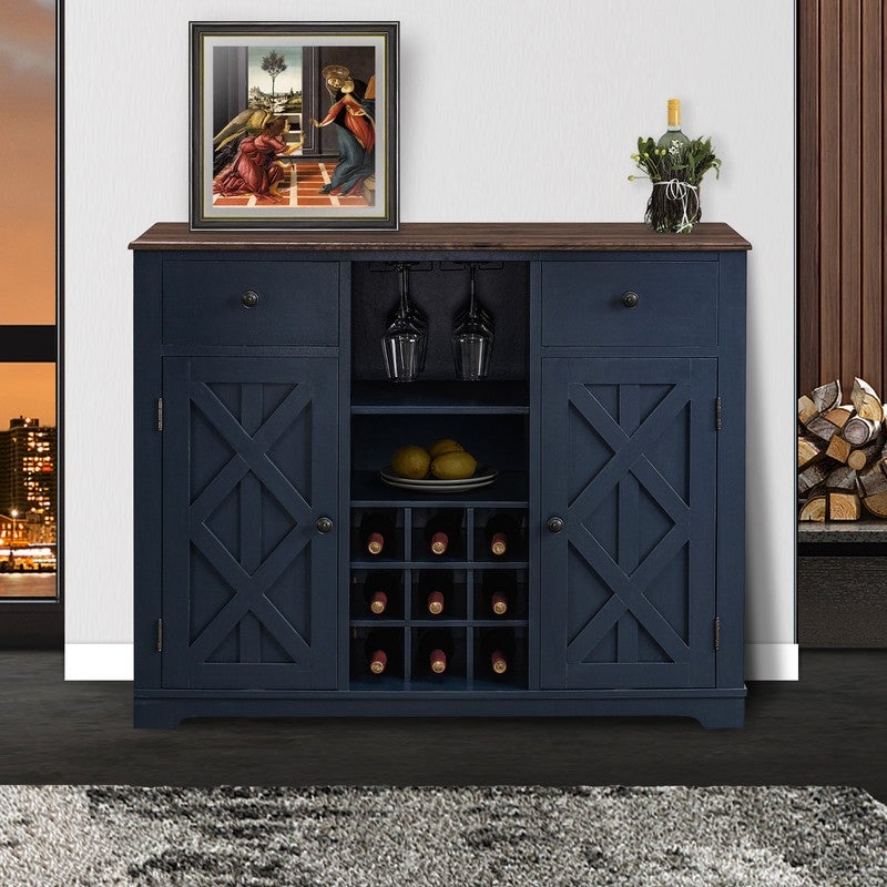 X-Door Wine Bar Cabinet Modern Contemporary