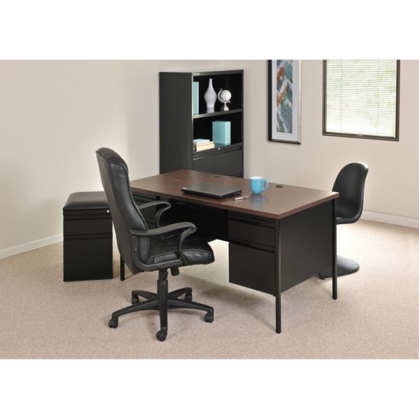 Lorell Fortress Series Double-Pedestal Computer Desk