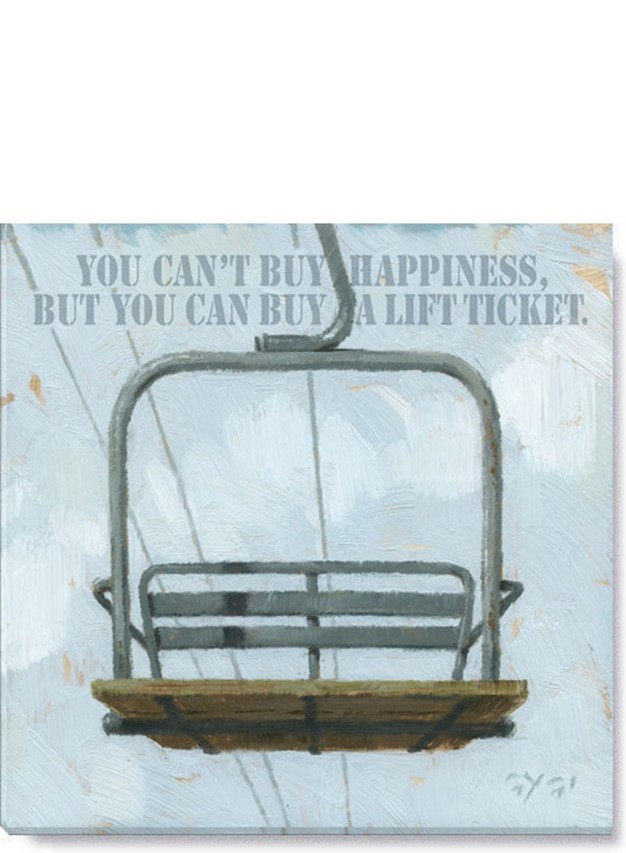 Sullivans Darren Gygi Inspirational Ski Lift Canvas Museum Quality Giclee Print Gallery Wrapped Handcrafted In Usa