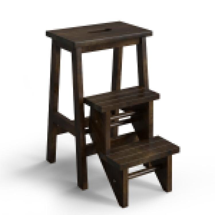 3 in 1 Rubber Wood Step Stool with Convenient Handle   22\