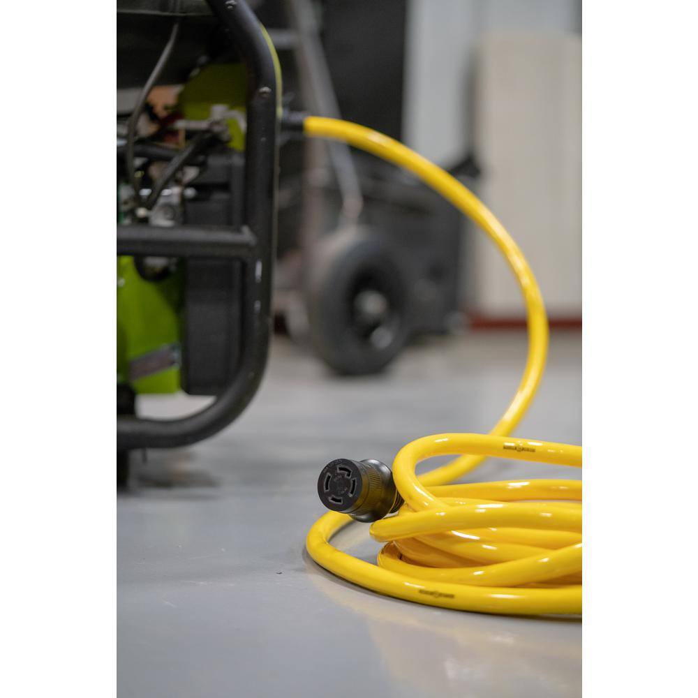 Yellow Jacket 25 ft. 104 Premium SJTW 30-Amp Power Distribution Outdoor Heavy-Duty Twist-Lock Generator Extension Cord 1493