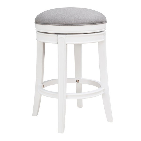 Luna White Swivel Counter Stool by Greyson Living