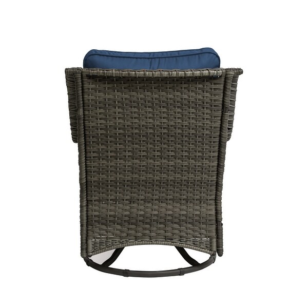 Outdoor Rattan Swivel Gliders Rocking Chair