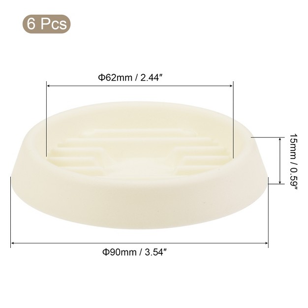 Unique Bargains Indoor Outdoor Waved Base Plastic Round Flower Drip Tray Plant Pot Saucers 3 5 x27 x27 6 Pcs