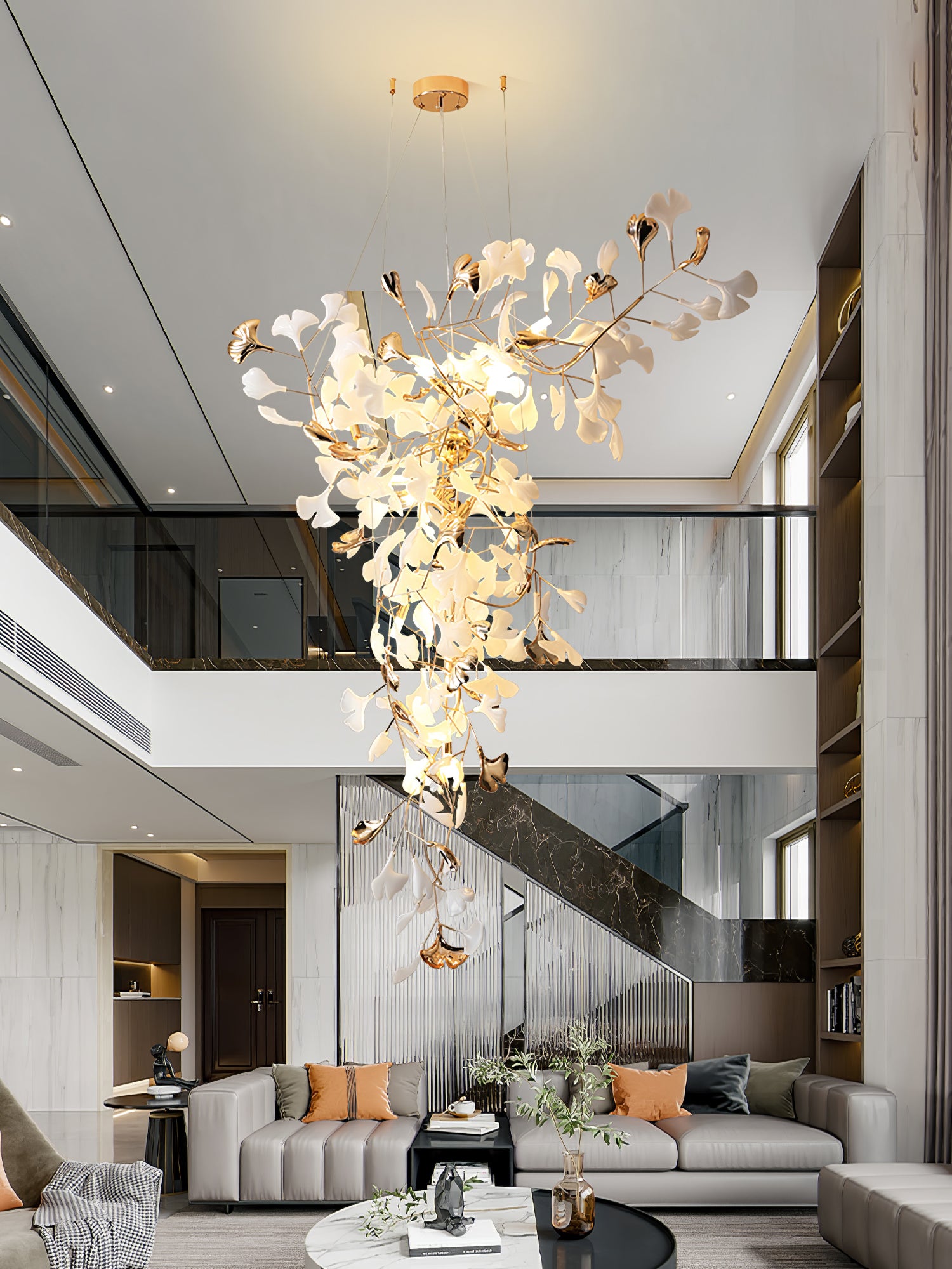 Ginkgo Tip Tlying Chandelier