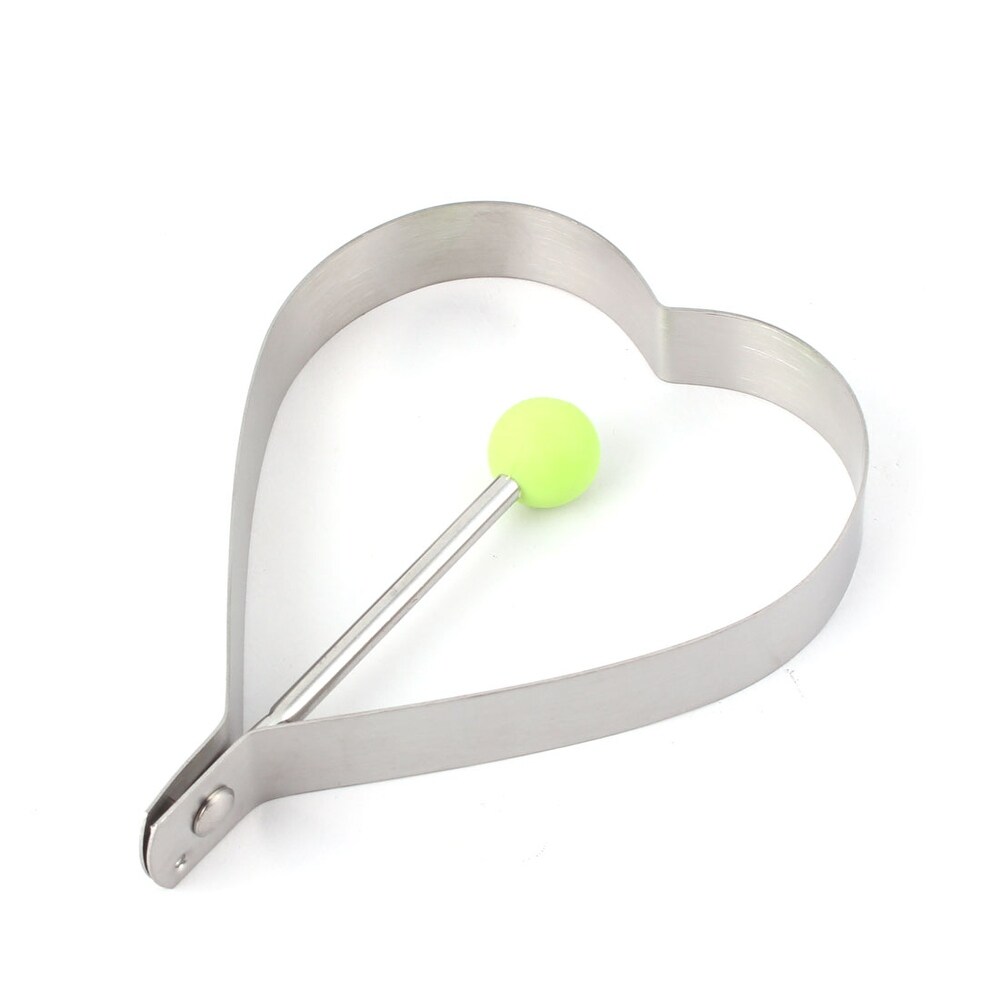 Home Stainless Steel Heart Shaped Cake Cupcake Pancake Frying Egg Mold 2pcs