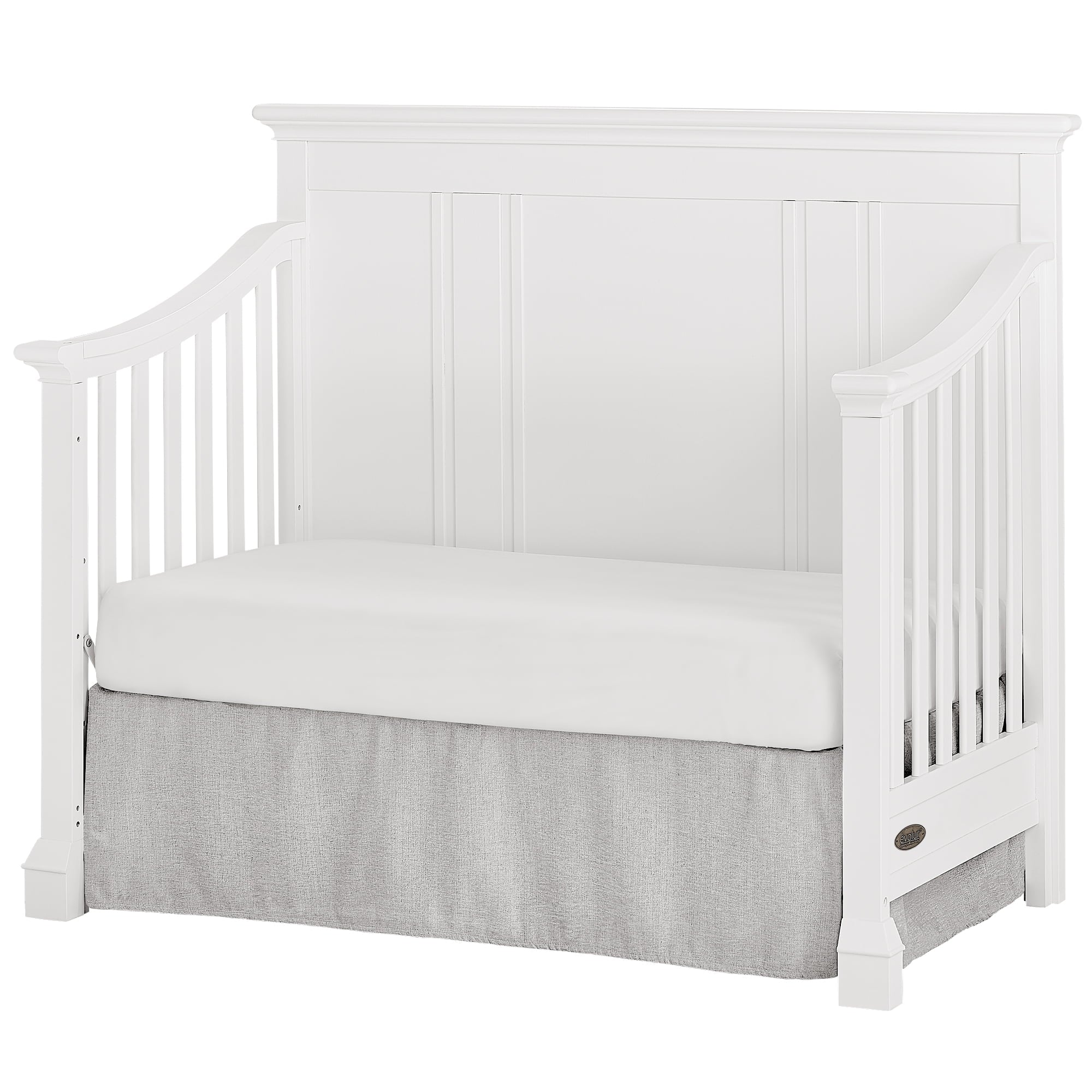 Evolur Parker 5-in-1 Convertible Crib, Winter White