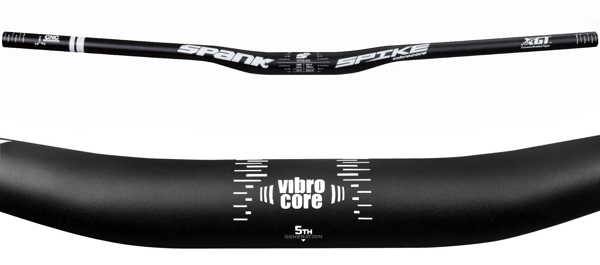 Spank Spike 800 Race Team Vibrocore Handlebar - Black-White