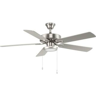 Progress Lighting AirPro 7 in. Painted Nickel Integrated LED Edgelit Ceiling Fan Light Kit with White Opal Shade P260002-152-30