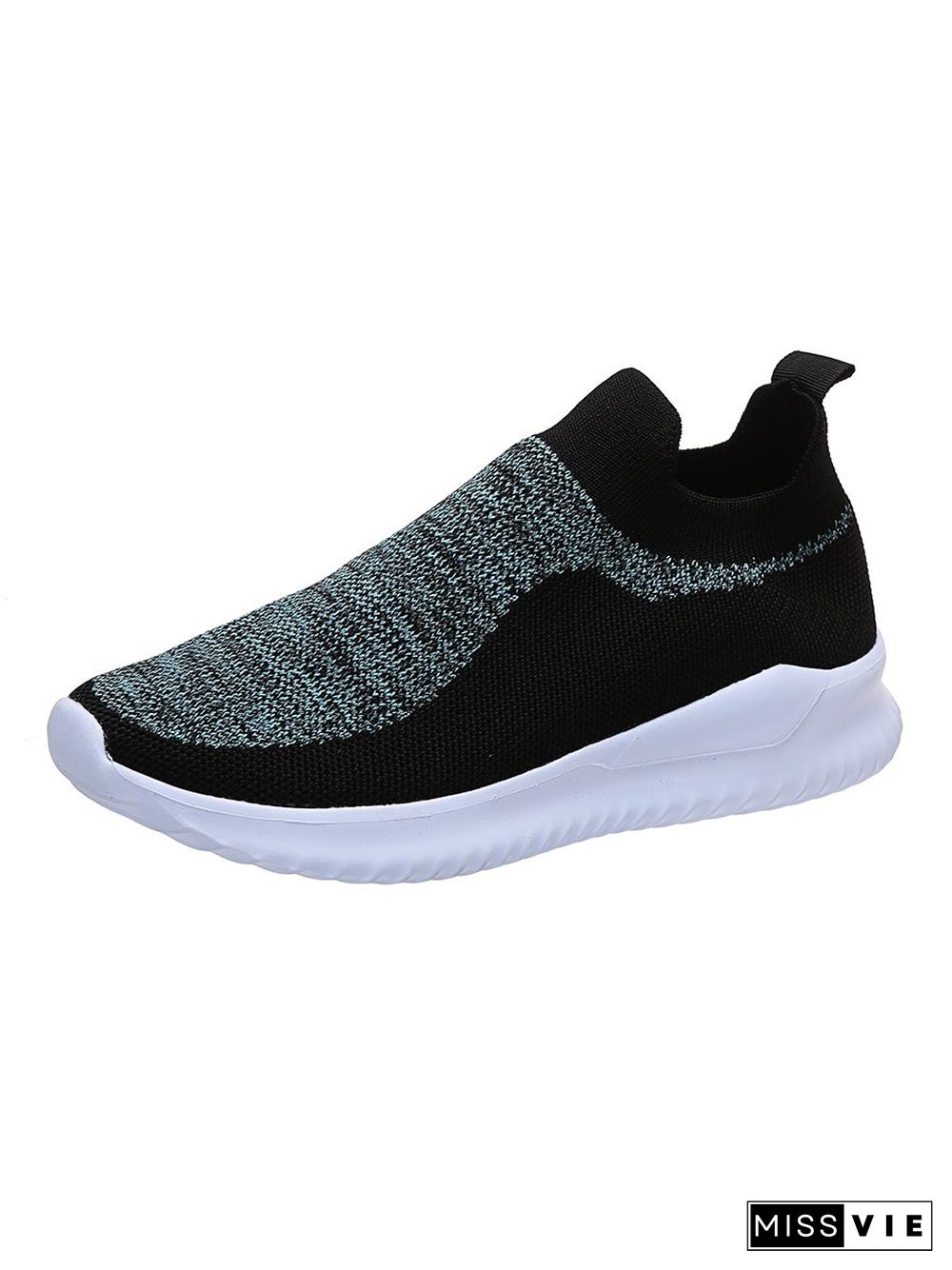 Color Block Sports All Season Daily Mother's Day Slip On Non-Slip Fly Woven Shoes EVA Sneakers for Women