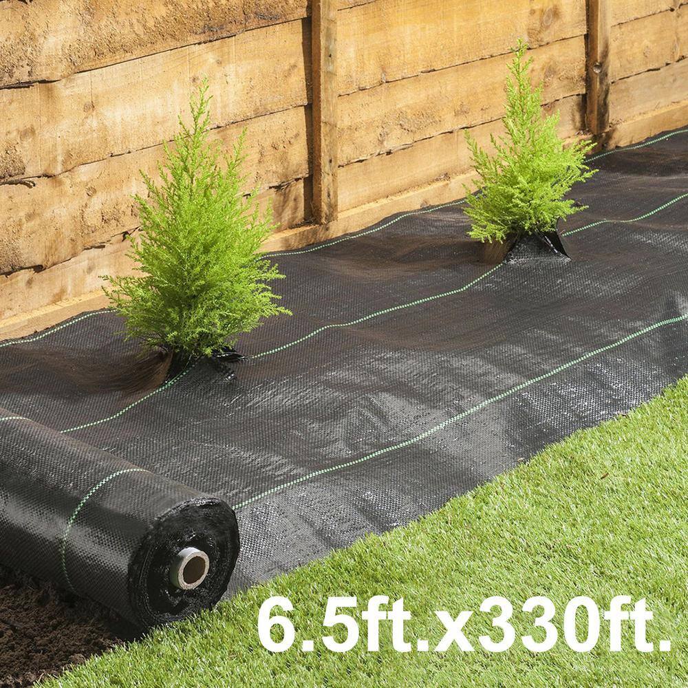 Agfabric 3 ft. x 330 ft. Landscape Fabric Weed Barrier Ground Cover Garden Mats for Weeds Block in Raised Garden Bed GC3003330B0