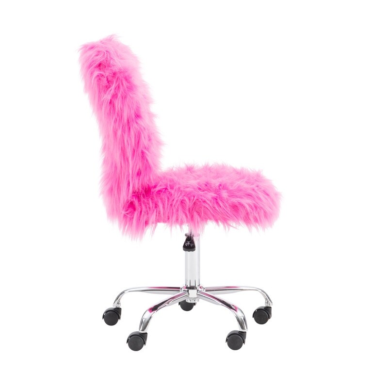 Clara Faux Fur Armless Office Chair