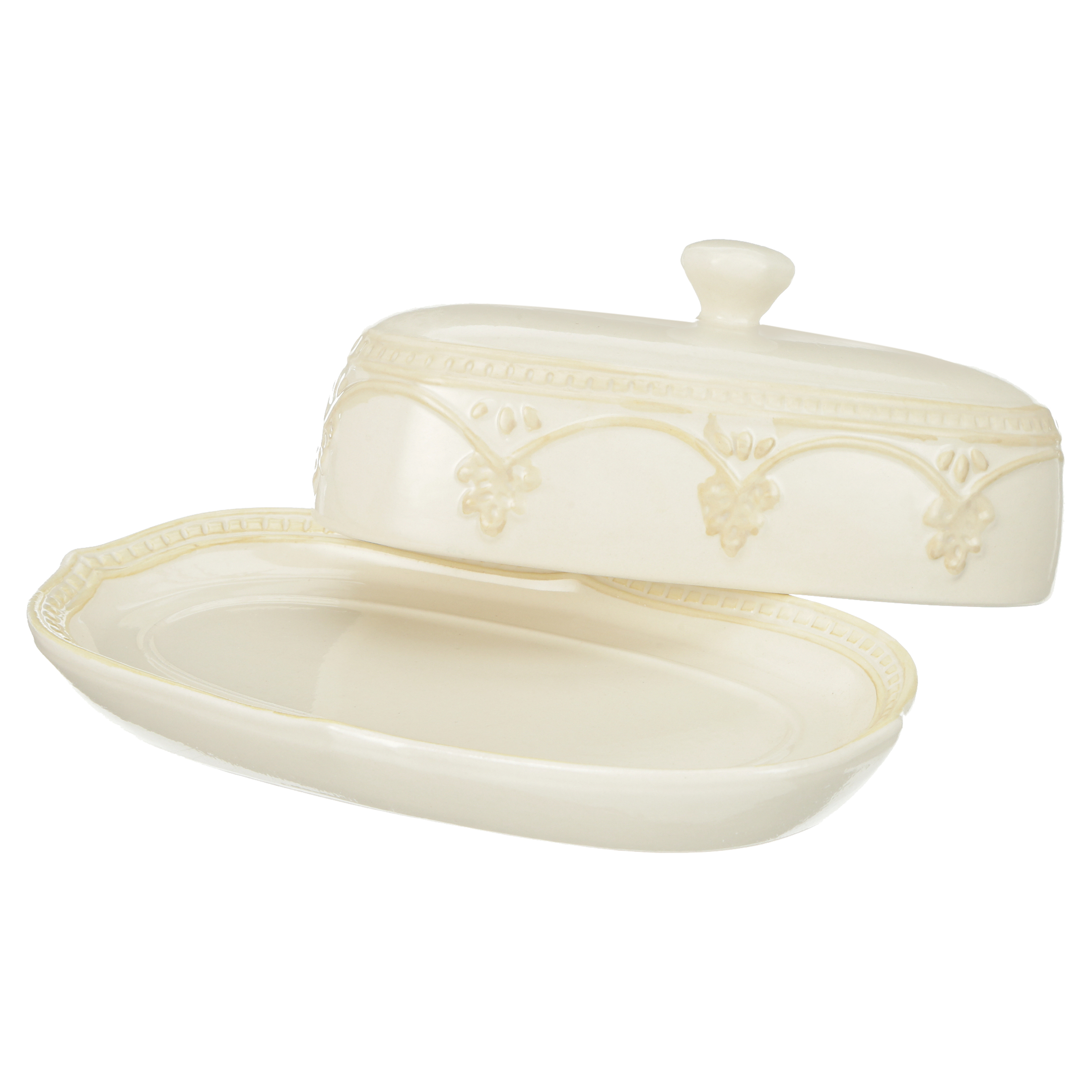 The Pioneer Woman Farmhouse Lace Butter Dish with Gravy Boat and Salt and Pepper Shakers