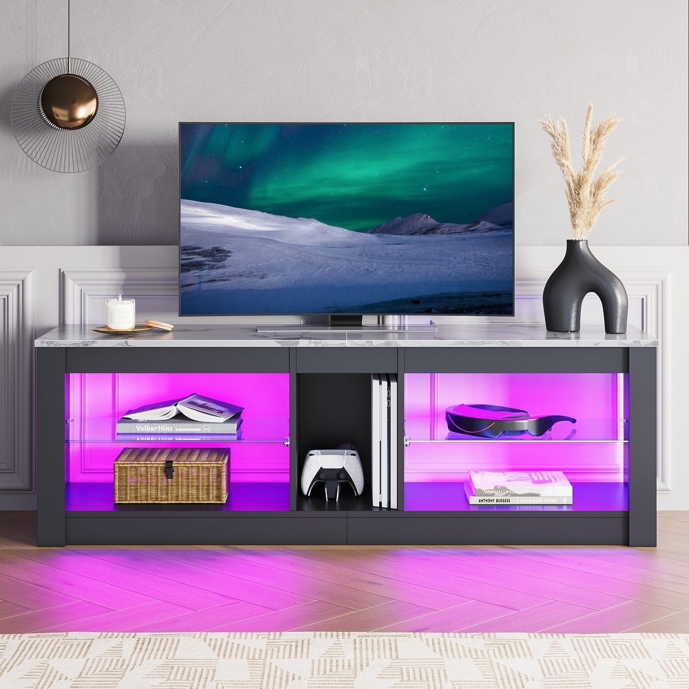 55 inch Entertainment Center LED TV Stand up to 65 Inch TVs for Living Room   55 inches