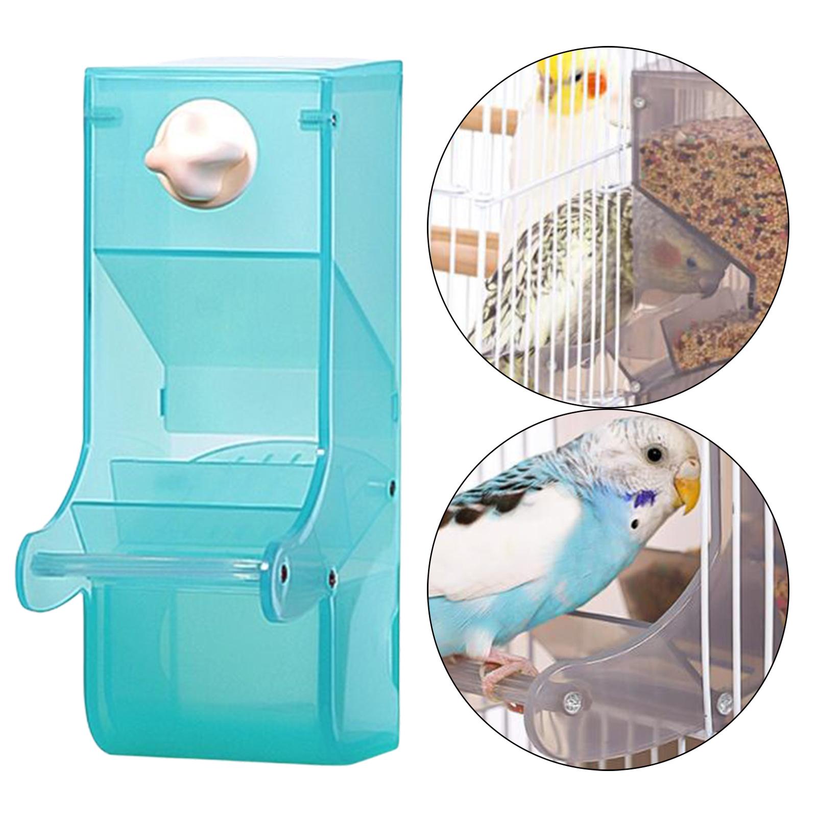 Bird Feeder Parrot Feeder for Small to Medium Birds Canary Parakeet Cockatiel Green