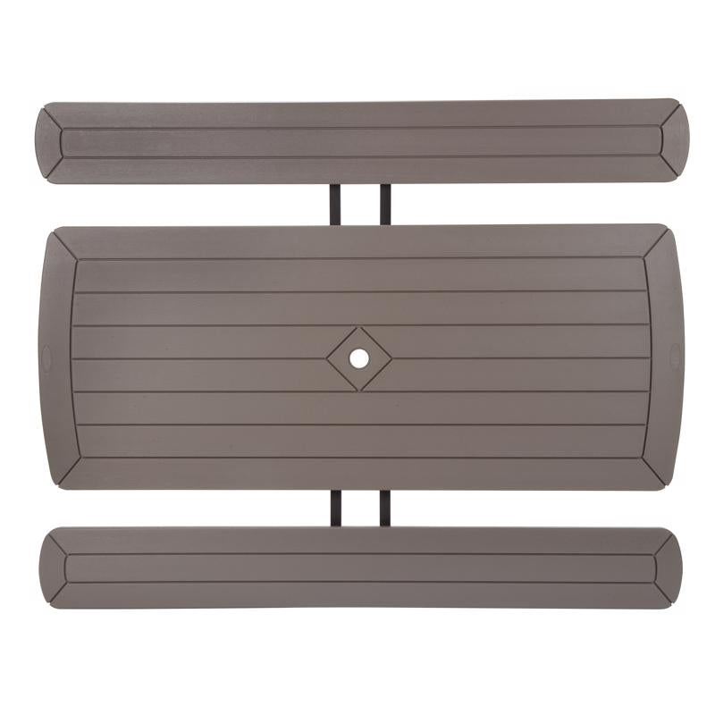 PICNIC TABLE BRN STL/WD