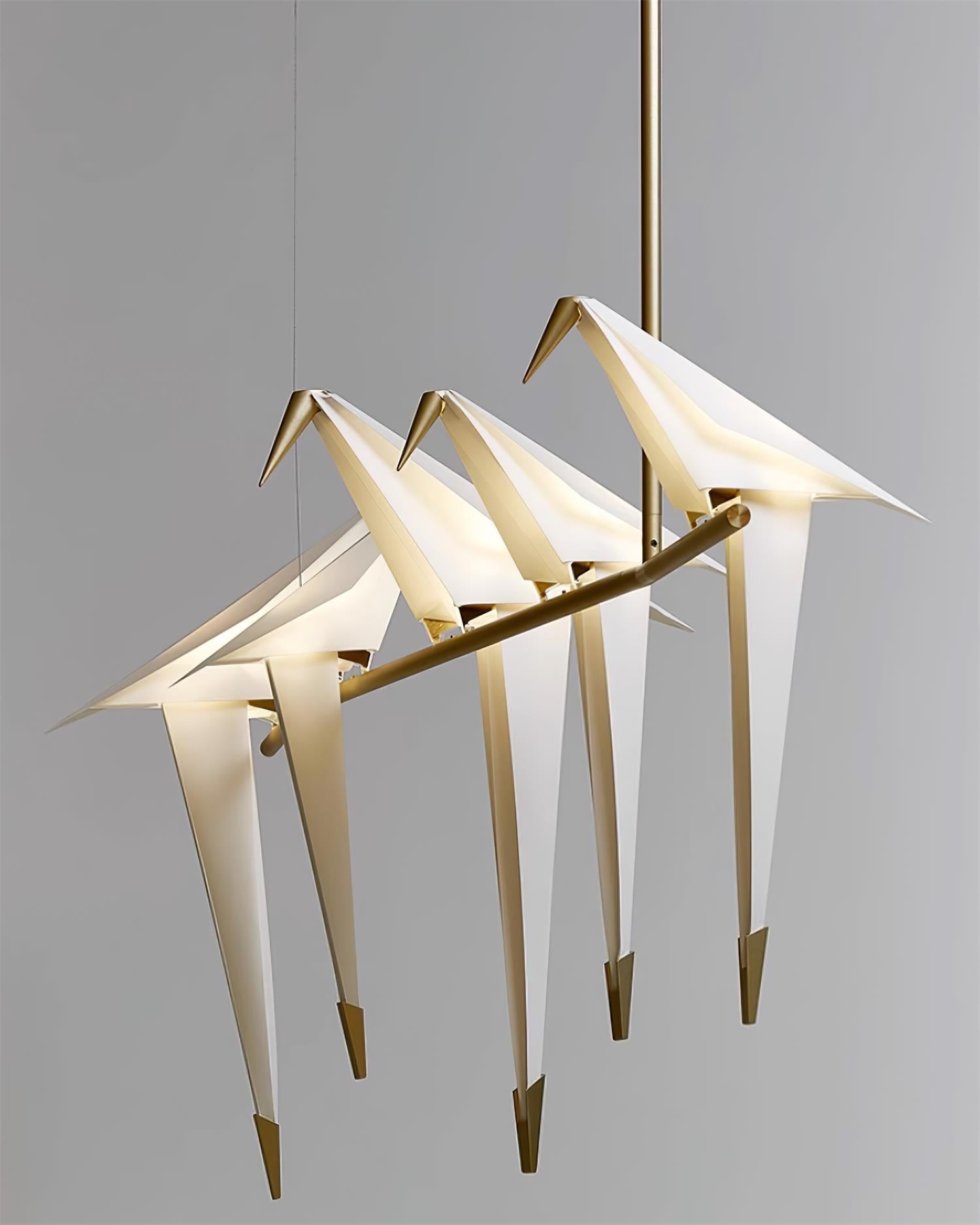 Paper Crane Bird LED Chandelier