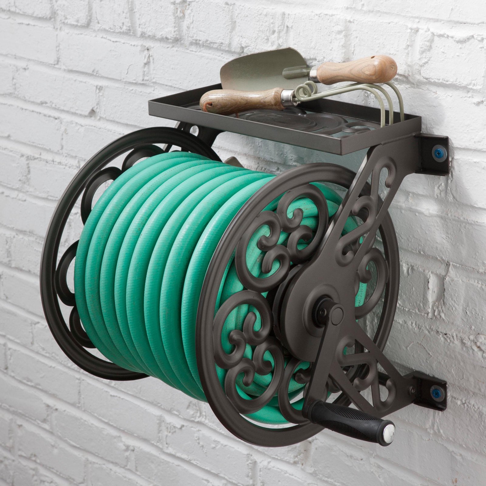 Liberty Garden 125' Decorative Wall-Mounted Hose Reel