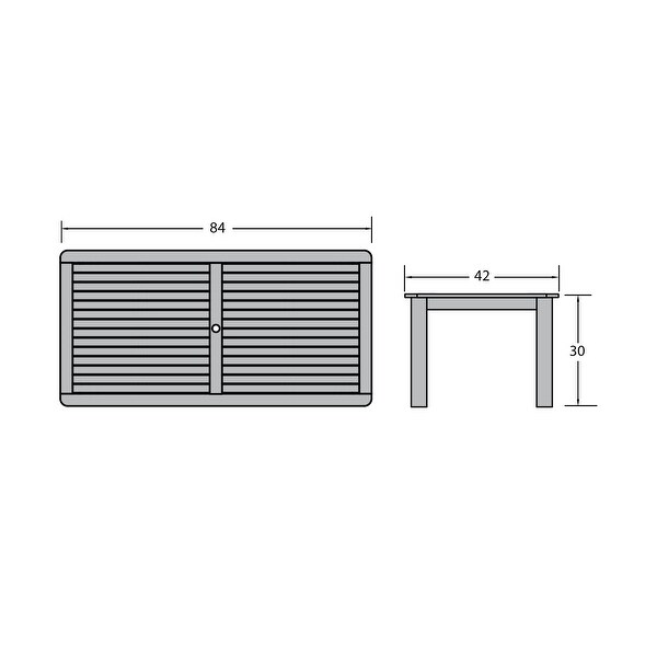 HIGHWOOD Rectangular Dining Height Outdoor Table 42