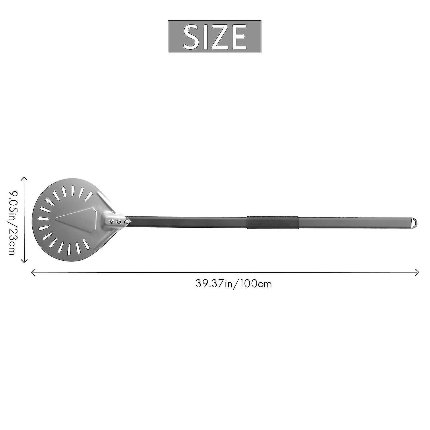 Long Handle 9 Inch Perforated Removable Pizza Turning Pizza Shovel Aluminum Pizza Paddle