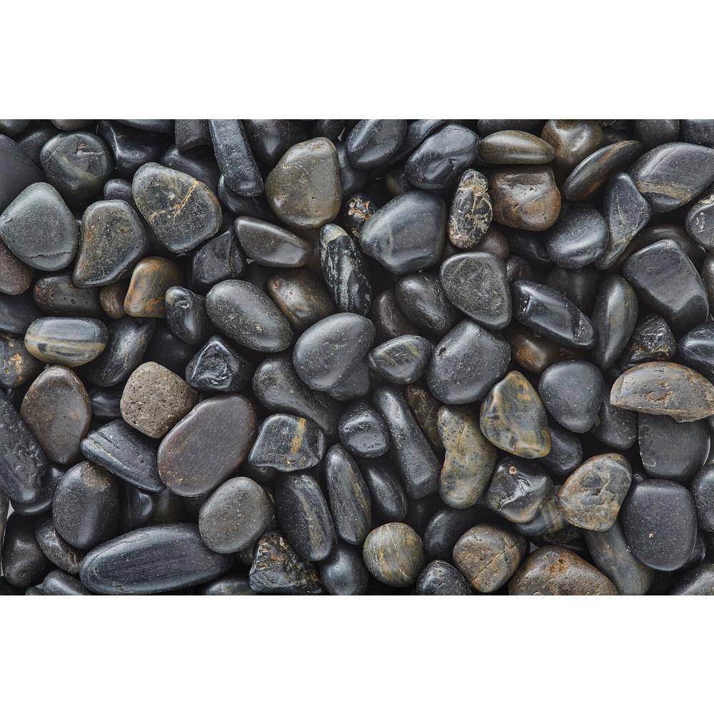 EXOTIC 38 in. Polished Black Gravel (20 lbs. Bag) PB20-0510