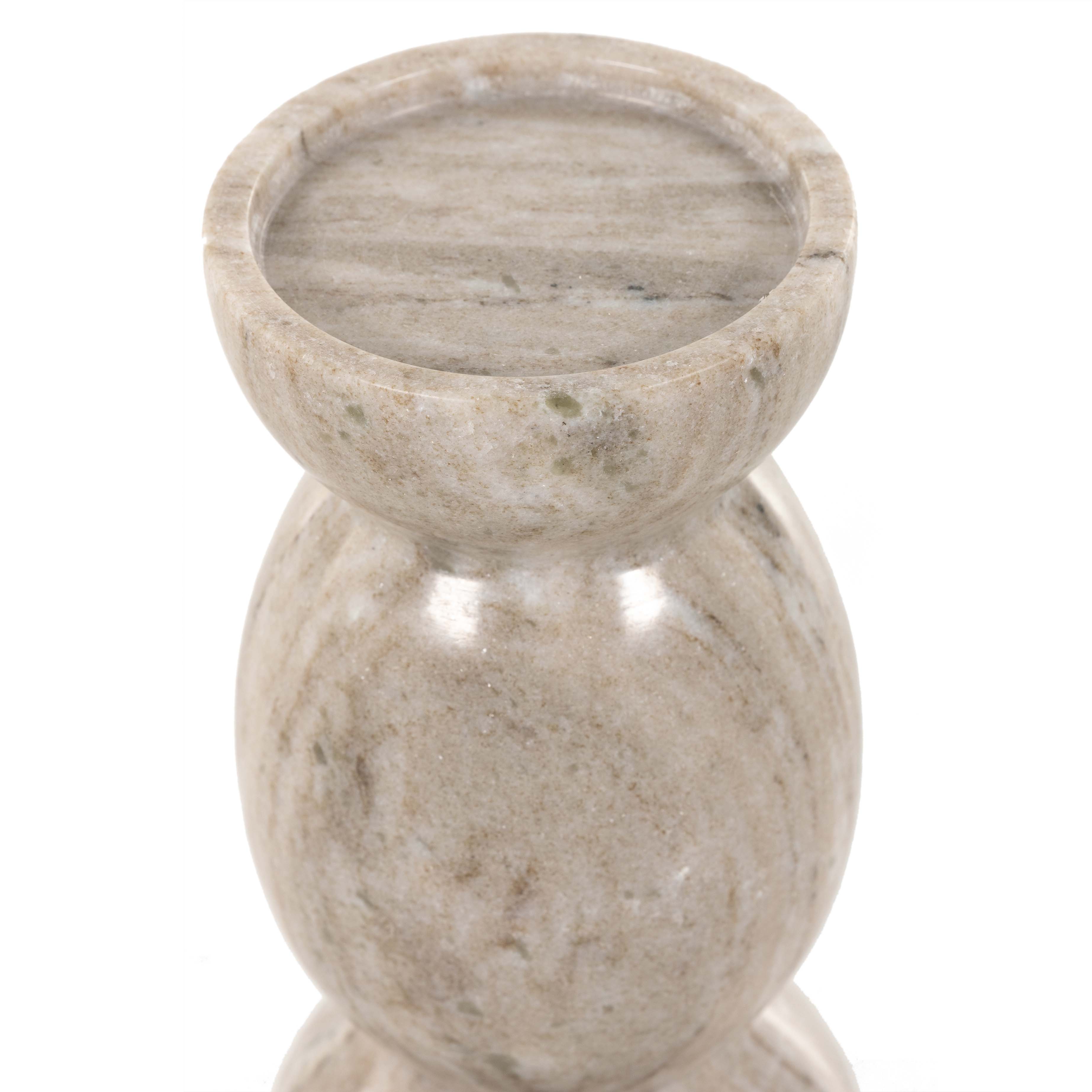 Kivu Pillar Candle Holder, Set Of 2 - Grey