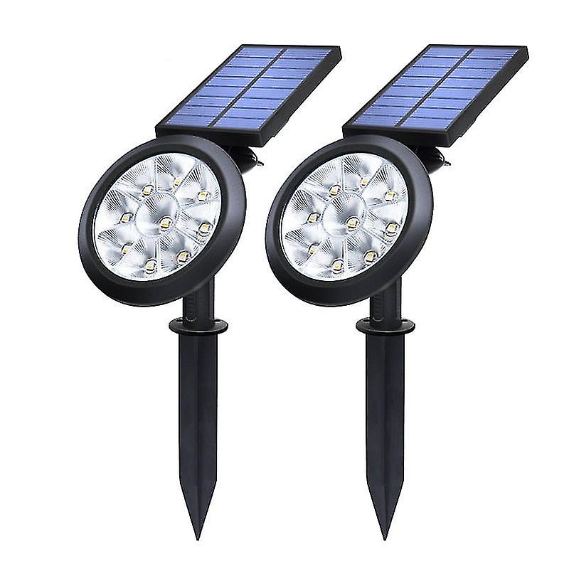 Solar Spotlights Upgraded Solar Garden Light Outdoor Waterproof 9 Led Landscape Lighting Solar Wall Light For Yard Driveway Lawn