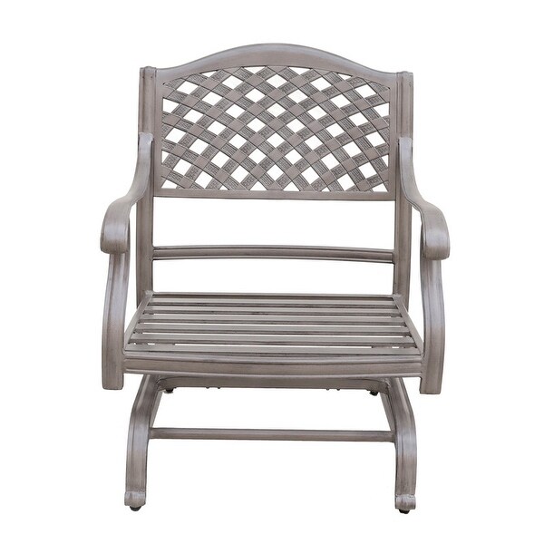 Ventura Cast Aluminum Club Motion Chair with Cushion (Set of 2)